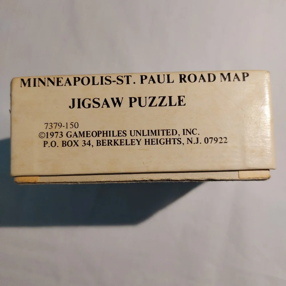 Minneapolis St Paul Vintage 1973 Road Map Jigsaw Puzzle